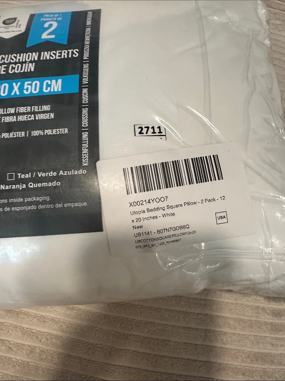 Utopia Bedding Pillow Inserts - White (2 Pack)